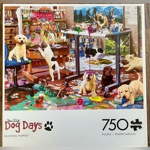 Painting Puppies Dog Days puzzle from Buffalo games